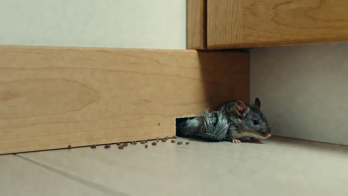 Souris derrière les plinthes de la cuisine : repérer les entrées et les condamner définitivement
